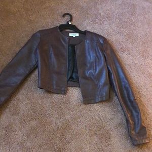 Charlotte Russe brown leather jacket